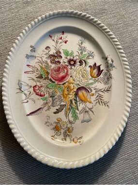 English Windsor Ware Garden Bouquet small platter